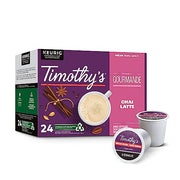 TIMOTHY'S, Chai Latte, Medium Roast, K-Cup Pods, 24 Count