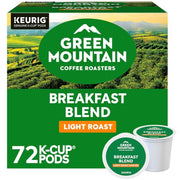 Green Mountain Coffee Roasters, Breakfast Blend, Light Roast, Coffee, 72.0 Count