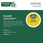 Green Mountain Coffee Roasters, Island Coconut, Light Roast, K-Cup Pods, 72.0 Count
