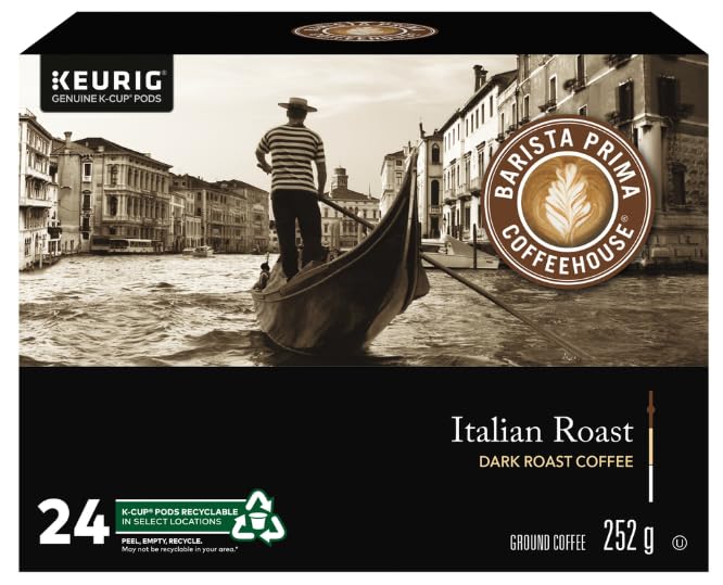 BARISTA PRIMA, Italian Roast, Medium Roast, K-Cup Pods, 24 Count