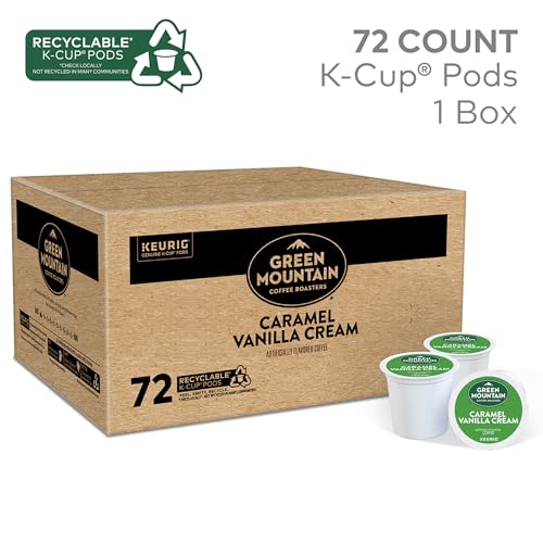 Green Mountain Coffee Roasters, Caramel Vanilla Cream, Light Roast, K-Cup Pods, 72.0 Count