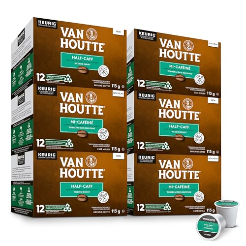 Van Houtte, Half Caff, Medium Roast, Coffee, 72 Count
