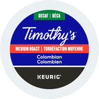 TIMOTHY'S, Colombian Decaf, Medium Roast, K-Cup Pods, 24 Count