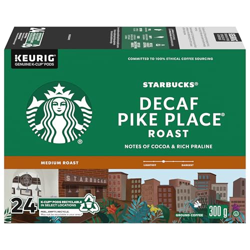 Starbucks, Decaf Pike Place, Medium Roast, Coffee, 24 Count