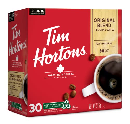 Tim Hortons, Original Blend, Medium Roast, Coffee, 30 Count
