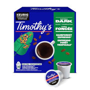 TIMOTHY'S, Dark Chocolate, Dark Roast, Coffee, 30 Count
