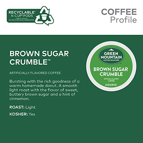 Green Mountain Coffee Roasters, Brown Sugar Crumble, Light Roast, K-Cup Pods, 72.0 Count