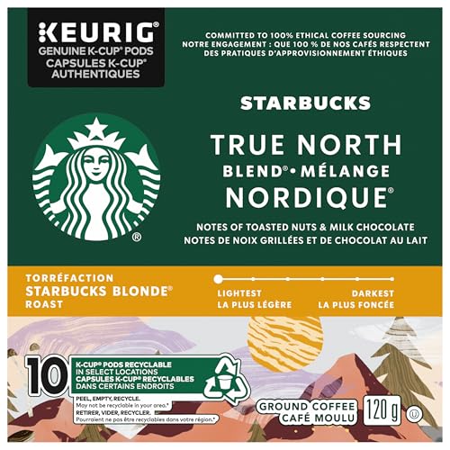 Starbucks, True North, Light Roast, K-Cup Pods, 60 Count