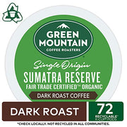 Green Mountain Coffee Roasters, Sumatra Reserve, Dark Roast, K-Cup Pods, 72.0 Count