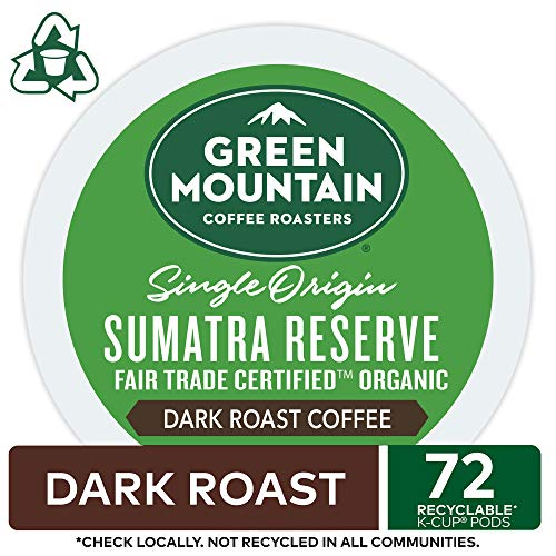 Green Mountain Coffee Roasters, Sumatra Reserve, Dark Roast, K-Cup Pods, 72.0 Count