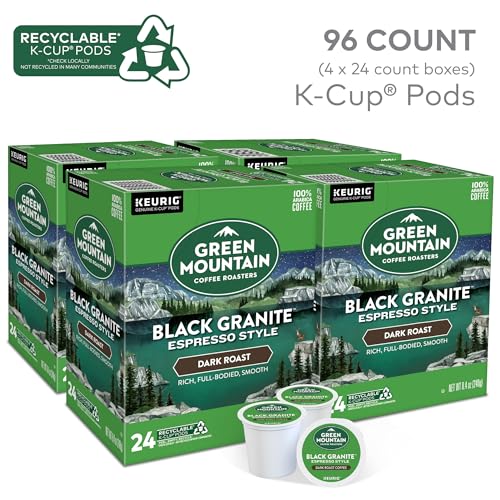 Green Mountain Coffee Roasters, Black Granite, Dark Roast, Beans, 96.0 Count